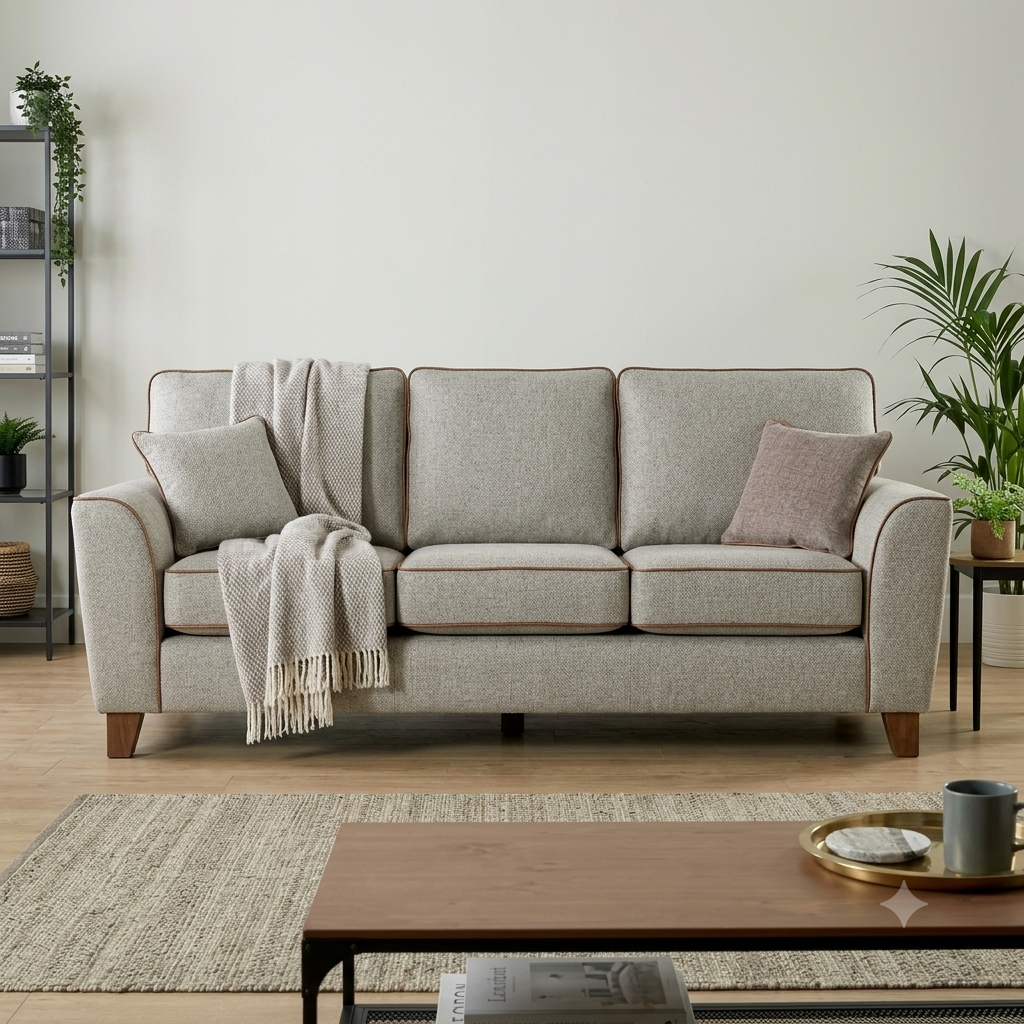 Camden 3-Seater Fabric Sofa